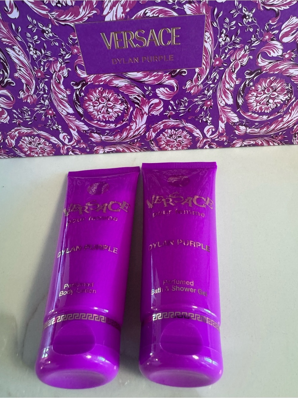 Versace Dylan Purple Body Lotion & Shower Gel Duo - brand new 100 ML each